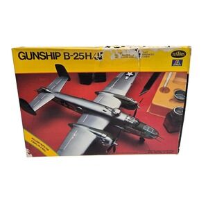 Vtg Testors Italeri 1/72 Gunship B25H B25J Mitchell Model Airplane Kit #877